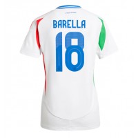 Camisa de time de futebol Itália Nicolo Barella #18 Replicas 2º Equipamento Feminina Europeu 2024 Manga Curta